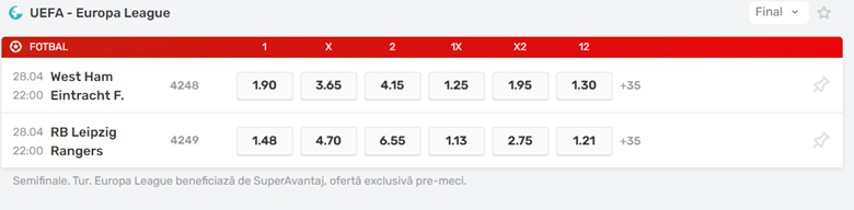 Europa League, PariuriOnline.tv