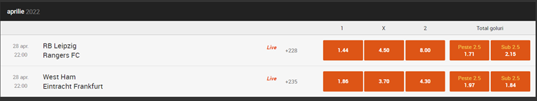 Europa League, PariuriOnline.tv