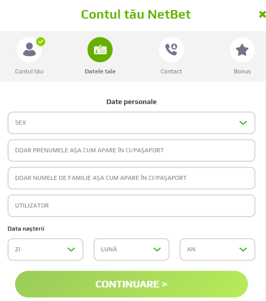 Netbet inregistare