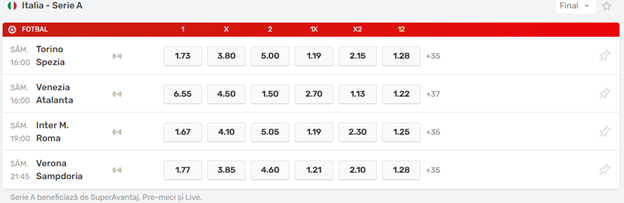 Serie A, PariuriOnline.tv