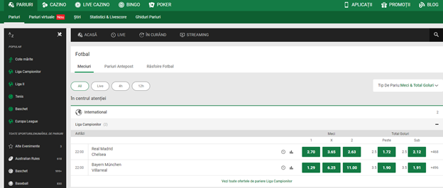 Unibet, PariuriOnline.tv