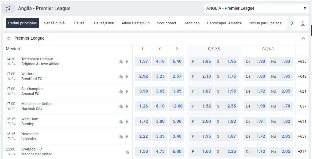 Betano premierleague, pariurionline.tv