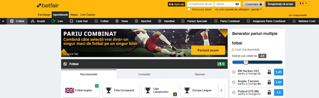 Betfair, PariuriOnline.tv