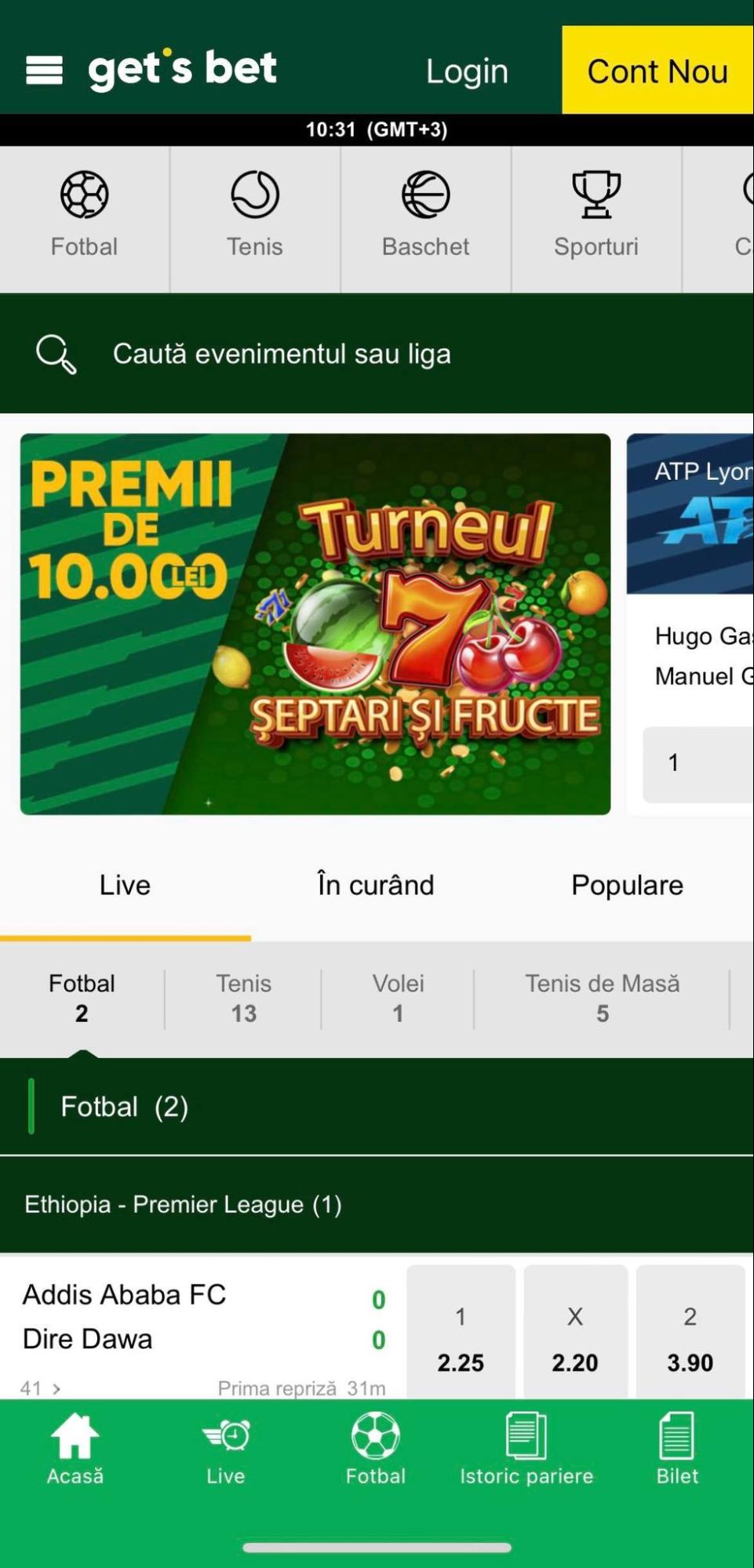 Captură de ecran Getsbet