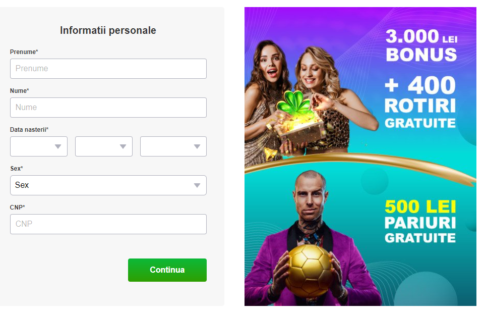 Înregistrare la Stanleybet