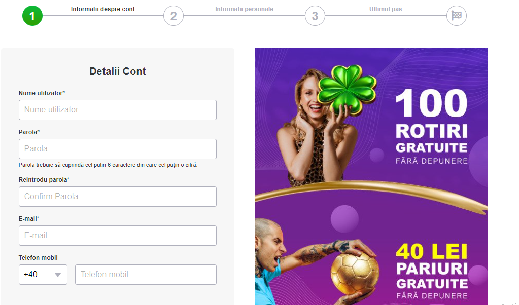 Înregistrare la Stanleybet