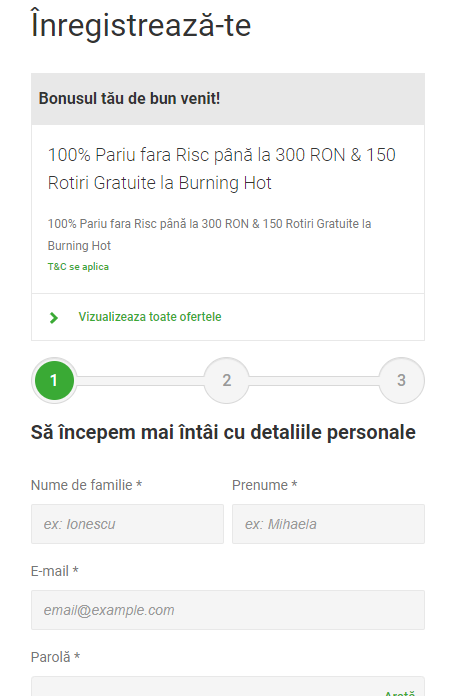 Inregistare Unibet, PariuriOnline TV