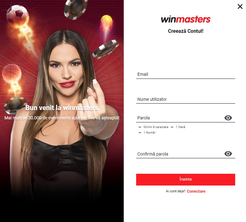 Inregistare winmasters, pariurionline.tv