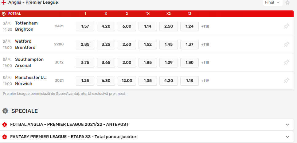 superbet premierleague, pariurionline.tv