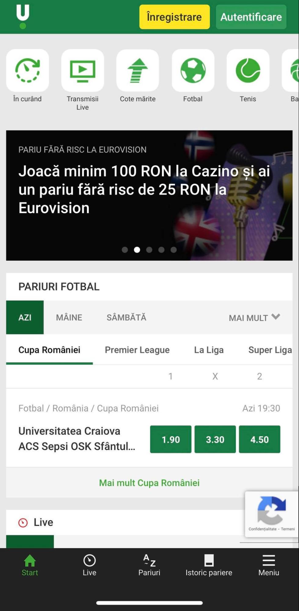 unibet, PariuriOnline.tv