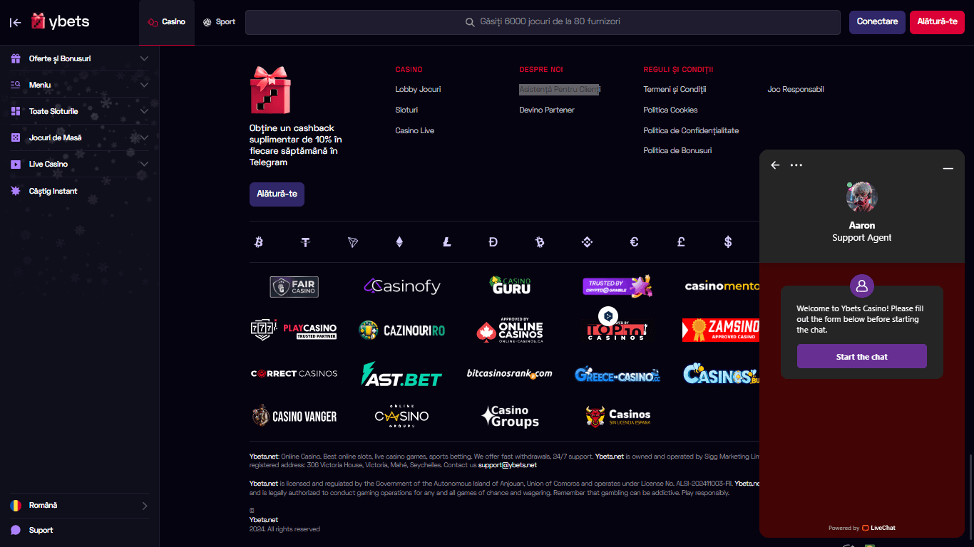 Ybets Support